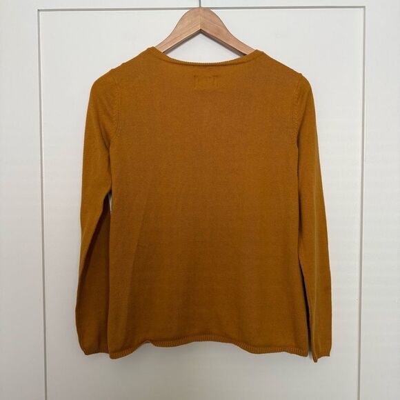 Simply Vera Vera Wang Cardigan Womens Sz XS Mustard Button Front Casual Colorful - Picture 4 of 11